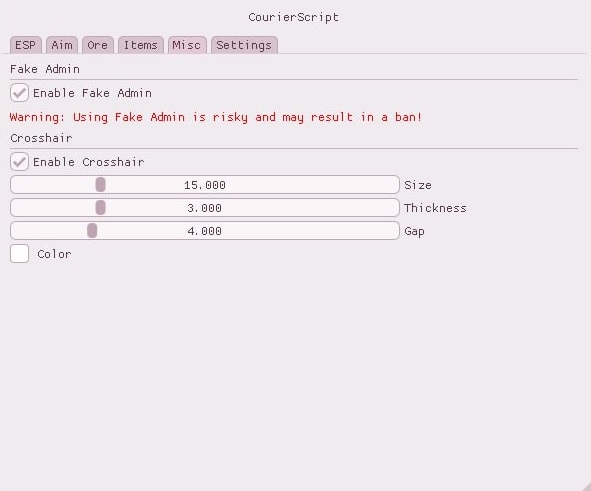 CourierScript Full Cheat For Rust
